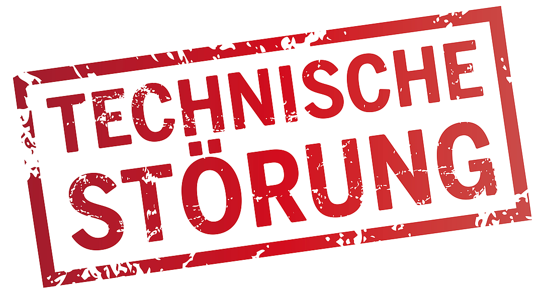 roter Stempel Technische Störung